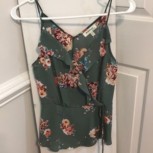 Floral Peplum Tank Top